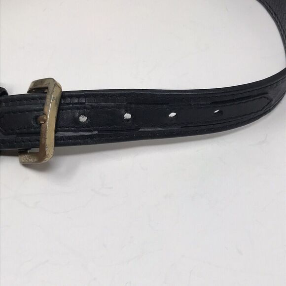 Burberry Womens Size 28/70 Black Smoked Check Nylon Leather Trim Belt Buckle main image 9